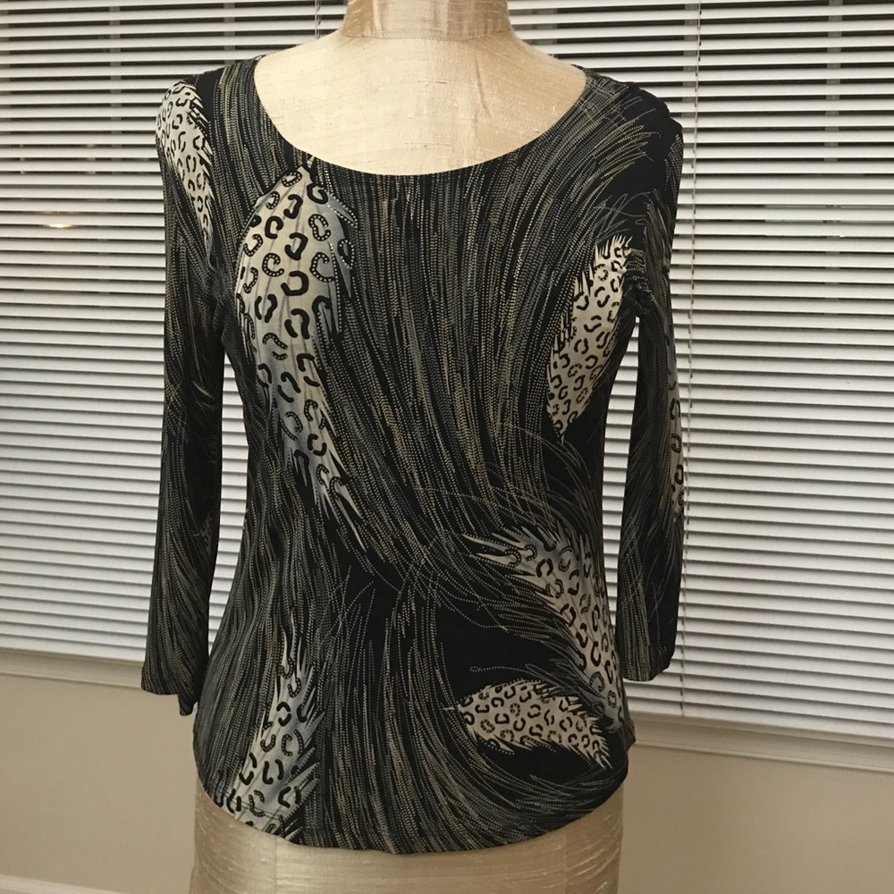 Brittany Black knit pull over top